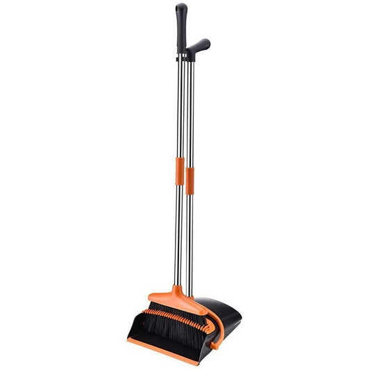 Set Mătură și Făraș cu Coadă – Curățenie Rapidă, Depozitare Verticală, Design 2 în 1