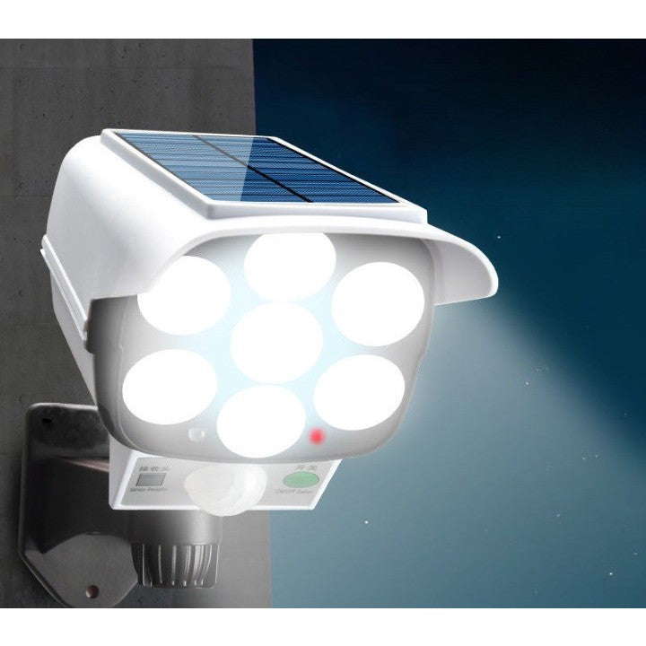 Cameră Supraveghere Falsă Solară – Siguranță Instantă pentru Casa Ta