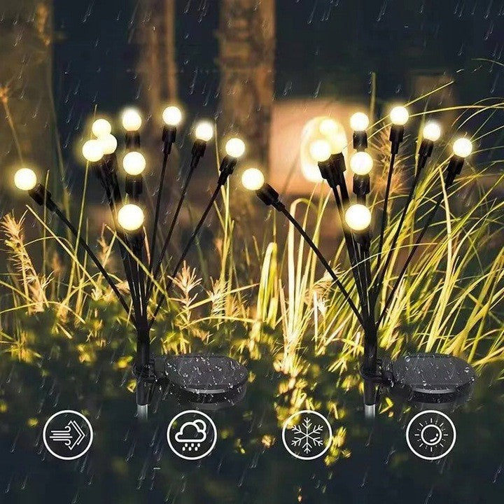 Decorațiune Solară pentru Grădină – 6 Bulbi LED, Lumină Caldă