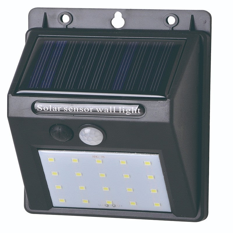 Lampă Solară LED cu Senzor de Mișcare – 20 LED, Fără Cabluri, Montare pe Perete