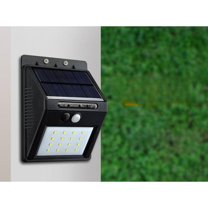 Lampă Solară LED cu Senzor de Mișcare – 20 LED, Fără Cabluri, Montare pe Perete