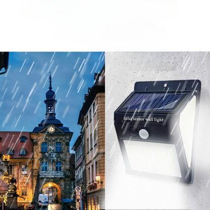 Lampă Solară LED cu Senzor de Mișcare – 64 LED, Fără Cabluri, Montare pe Perete