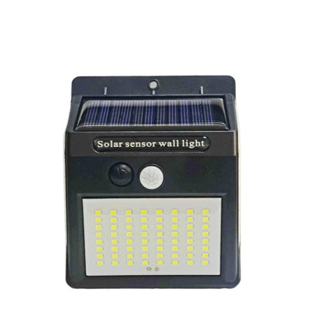 Lampă Solară LED cu Senzor de Mișcare – 64 LED, Fără Cabluri, Montare pe Perete