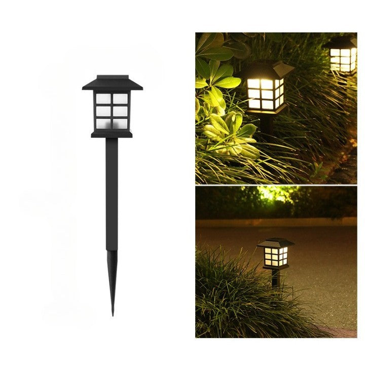 Set 2 x Lampă Solară LED pentru Grădină – Tip Felinar, Lumină Caldă