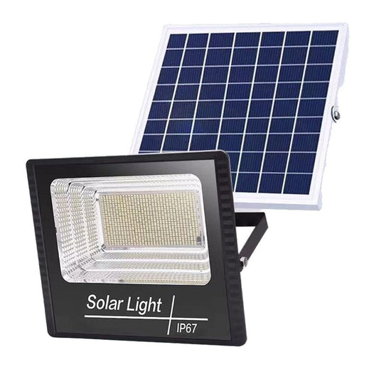 Proiector Solar LED 100W cu Panou Separat – 240 LED, Iluminare Puternică Exterior 60mp