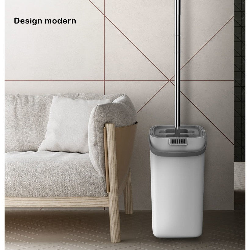 Set mop cu găleată 5.7L și storcător, 4 rezerve microfibră incluse