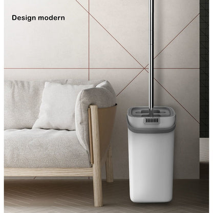 Set mop cu găleată 5.7L și storcător, 4 rezerve microfibră incluse